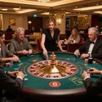 Players placing bets at a lively roulette table, showcasing excitement on uu88 com.