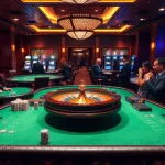 Experience GG88's exciting gaming atmosphere with vibrant casino tables and spinning roulette wheels.
