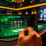 Experience the excitement of 918kaya APK on a luxurious online casino interface showcasing vibrant games and professional dealers.