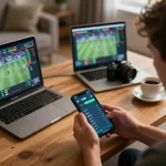 Place bets using the vt88 app on smartphone in a cozy setting while watching live sports.