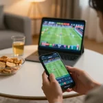 Place strategic bets on ai88bet using smartphone and tablet at home sports betting setup