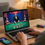 Engaging in a live dealer game on Jun 88 during a comfortable home gaming session.