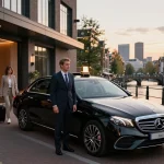 Taxi Amsterdam dienst met een luxe Mercedes voertuig en een professionele chauffeur in Amsterdam.