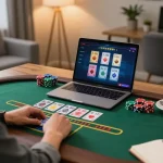 Engaging in a live dealer game on kp88 online platform, showcasing strategy and excitement.