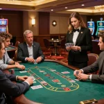 Players engaging in a strategic blackjack game at RR99 casino, enhancing skills and odds management.