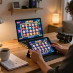 Engaging online gaming session on AE888 app highlighting slot game entertainment.