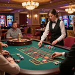 Experience the thrill of placing bets at FC88 roulette table in a vibrant casino atmosphere.