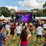 Crowd at Indo Viral music festival enjoying live performances
