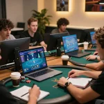 Players immersed in an exciting poker game on xx88 with real-time strategies and gameplay