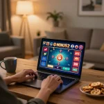 Engaging gameplay on NOHU52 in a cozy home environment enhances online casino experience.