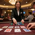 Player celebrating a win at me99 blackjack table showcasing strategic gameplay.