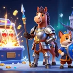 Join the excitement with Đắng ký Co88, featuring a knight, stallion, and vibrant casino elements bursting with rewards.