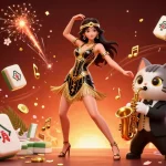 Experience Tai xiu online with vibrant characters and rich casino elements in a dynamic 3D scene.