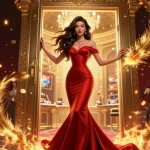 Experience the exhilarating thrill of lucky88 with a stunning casino scene featuring a glamorous Asian woman.