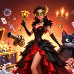 Experience thrilling gambling adventures with Nhà cái hbet in a vibrant 3D casino illustration featuring stunning characters and dynamic game elements.