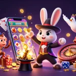 Experience the thrill of ww88 with a magician rabbit, glamorous dove, and monkey in a colorful casino scene.
