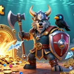 Engage in thrilling gaming with oxbet featuring a Viking wolf warrior, dragon, and treasures of chance.