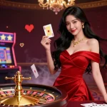 Experience thrilling gaming at HITCLUB with a stunning 3D illustration showcasing a glamorous casino scene.