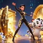 Engage with exciting games at go 88, featuring a dynamic casino scene with glamorous elements and treasure.