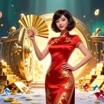 Experience winning thrills with 7m's vibrant casino illustration showcasing a confident winner.