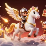 Experience exciting casino gameplay with go8's celestial knight and treasures galore!
