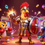 Win big with exciting games at UG388, featuring a dynamic 3D casino scene packed with thrilling action.
