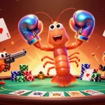 Engage with five888 in a vibrant poker showdown featuring dynamic casino characters and game elements.