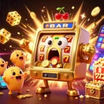 C168 com slots celebrate a jackpot explosion, showcasing animated slot machines and casino excitement.