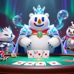 Experience thrilling 88m gaming action with a polar bear king and fox amidst vibrant casino elements.