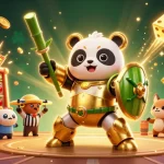 Experience the thrilling excitement of rr88 with a vibrant 3D casino scene filled with games and action.
