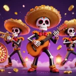 Gokken zonder cruks with vibrant mariachi band and dynamic casino elements in 3D illustration