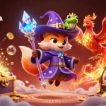 Win big with DH88 in a vibrant 3D casino scene featuring a wizard fox and phoenix.