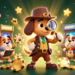 Engage in exciting gaming action at rr88, where characters uncover hidden treasures in a vibrant casino setting.