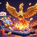 Engage with okwin tv as the gold phoenix ascends, scattering riches across the scene.