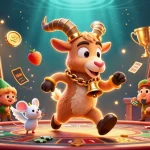 Engage with GG88's dynamic casino scene featuring festive characters and immersive gaming elements.