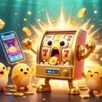 lc88 celebrates a jackpot event with vibrant cartoon characters amidst casino elements, highlighting excitement.